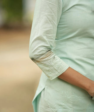 Pistachio Breeze Cotton 3 Piece Set for Festive Elegance