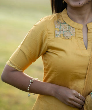 Marigold Sunshine Hand Embroidered Muslin 3 Piece Set