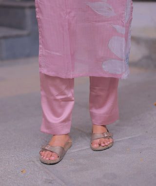 Pink Whisper Organza 3 Piece Set with Pockets & Dupatta