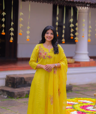 A-Line 3-Piece Anarkali Dress