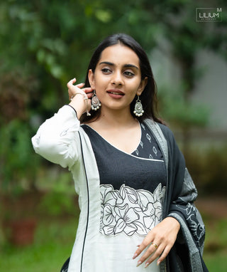 A-Line 3-Piece Anarkali Dress for Women