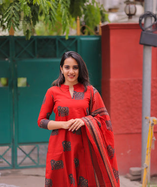 Rouge Royal A-line cotton kurti front view