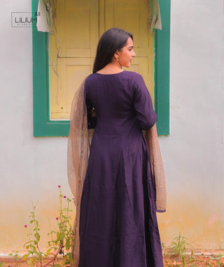 Anarkali Dress with Lining and Pockets