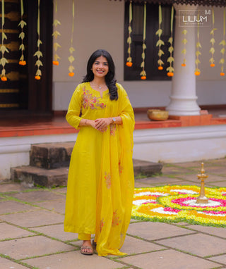 Auric Royale Organza Anarkali Set