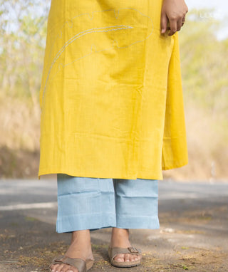 Modern Slub Cotton Co-ords with Semi Elastic Waist