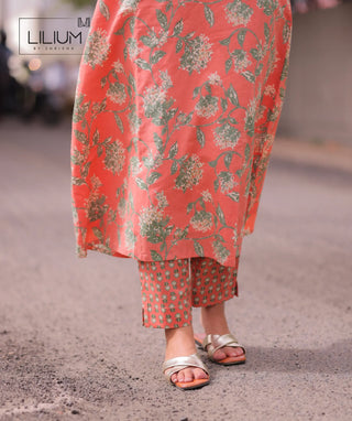 Back view of Botanic Blush co-ord