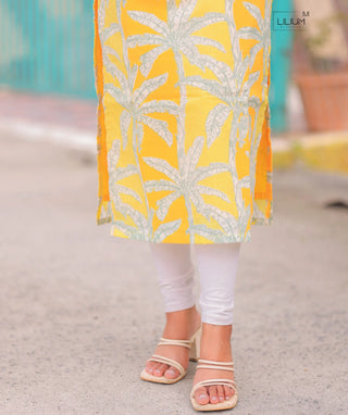 Bright Yellow Women’s Kurti