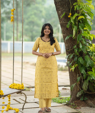 Buttered Glow silk cotton coords front view