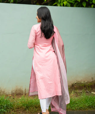 Casual Royal Rose Kurti with Elbow Sleeves