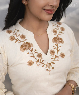 Khadi Cotton Co-ords with Open Slit and Pockets