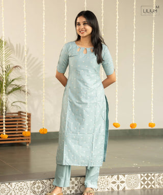 Celestial Lagoon Muslin Silk Co-ords