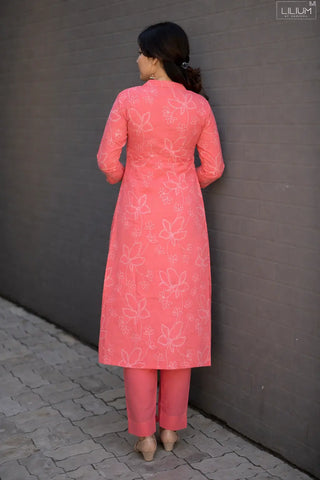 Coral Petal Whisper Co-ords with Pockets