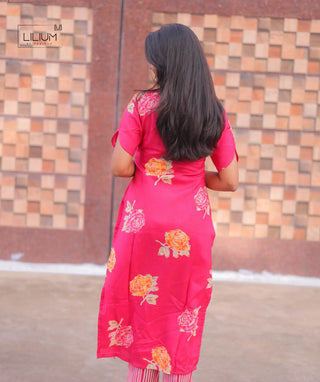 Co-ords bottom 38 inch length Tropical Rose