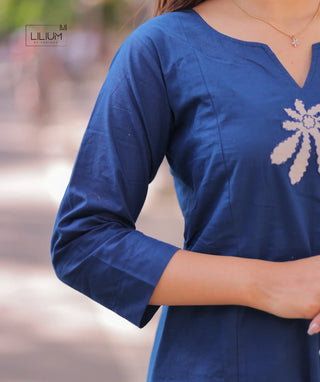 Cotton co-ord set with 3/4 sleeves