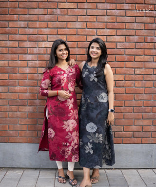 Cotton maxi dress with pockets