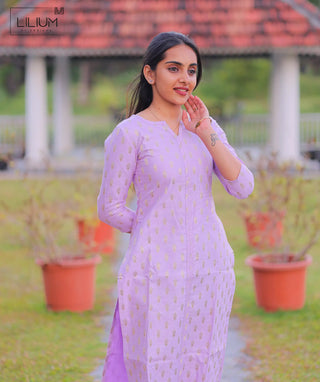Designer Cotton Co-ords with Gold Butta Work