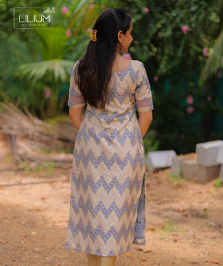 Designer Shimmering Moon Kurti Details