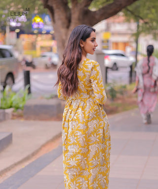 Relaxed fit cotton maxi dress for women