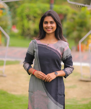 Elegant Black Muslin Kurti