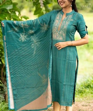 Elegant Kurti Shawl Set