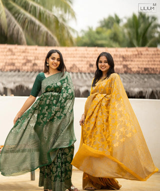 Elegant Luxe Moss Saree for Weddings
