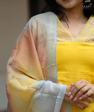 Elegant Marigold Festive Outfit for Women
