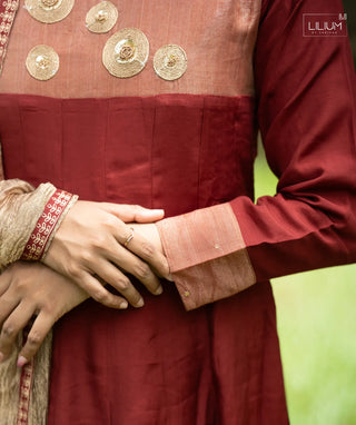 Elegant Muslin A-Line Anarkali Kurta Set