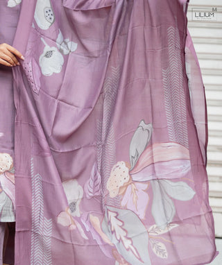 Women’s Muslin Kurti Set in Ethereal Iris