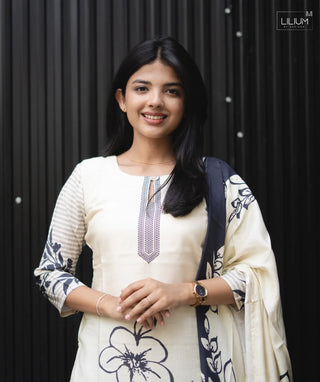 Elegant muslin kurti casual wear outfit