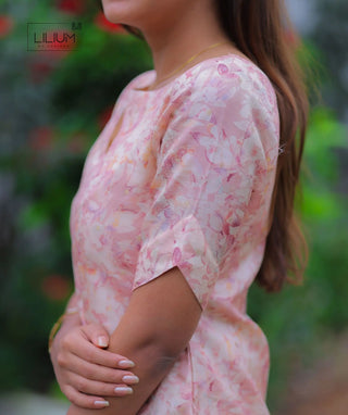 Feminine pastel kurti perfect for everyday wear