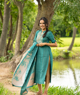 Emerald Realm Muslin Kurti