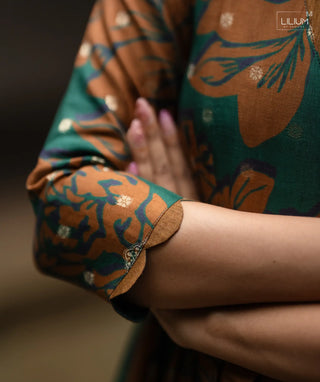 Women’s Tussar Silk Maxi with Yoke Lining