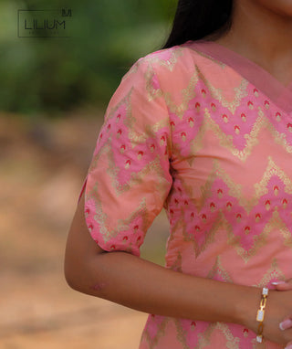 Kurti with 43-inch Length Banaras Silk