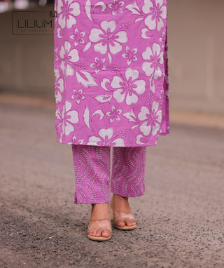 Relaxed fit lilac co-ords outfit