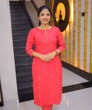 Flare Petal Handloom Cotton Co-ords Set