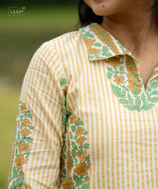 Stylish Golden Herb Co-ords with Pockets