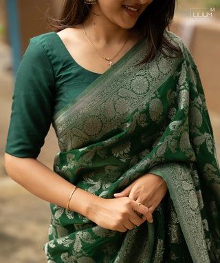 Georgette Saree with Blouse Fabric Attached