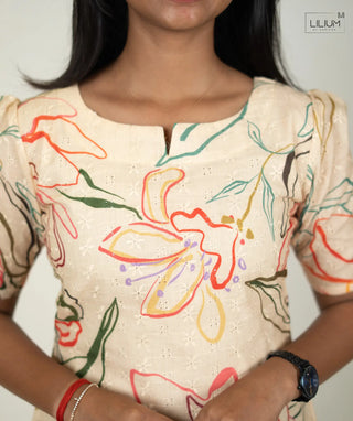 Hakoba embroidered texture close-up