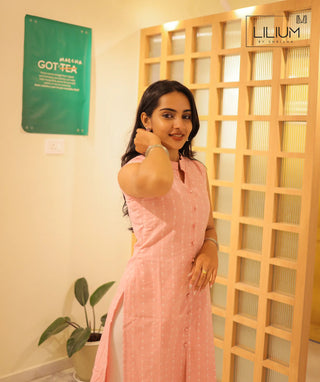 Handloom Cotton Sleeveless Kurti