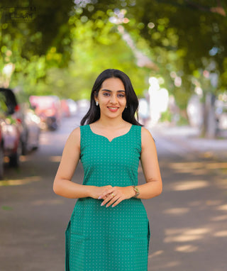 Sleeveless cotton co-ord set with pockets