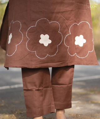 Comfortable Brown Cotton Co-ords Set Casual Wear