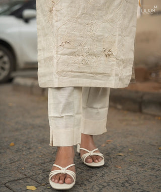 Khadi cotton kurti sleeve and slit design