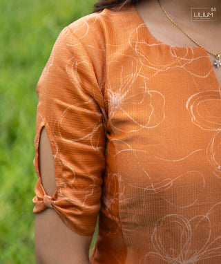 Solar Bloom Color Kurti with Lining