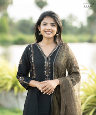 Lavender Sequin Anarkali for Women