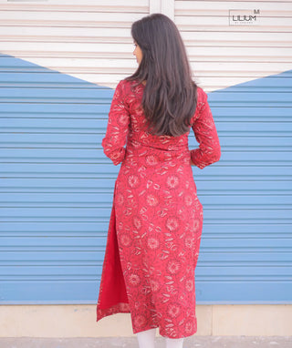 Maroon Casual Kurti Design