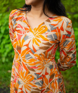 Modal Cotton Fabric Close-Up Autumn Flare