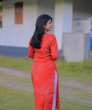 Monarch Bloom Kurti Back View