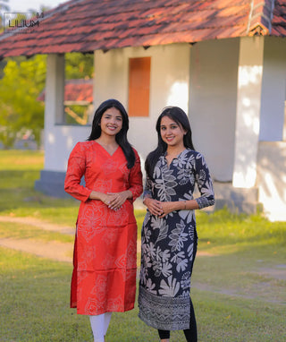Monarch Bloom Kurti Side View