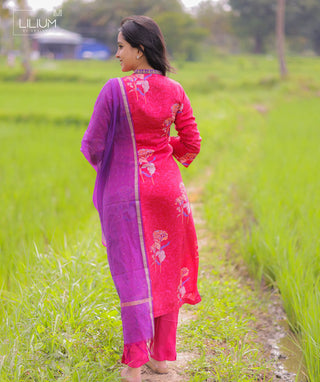 Premium Muslin Silk Side-Open Dress Design