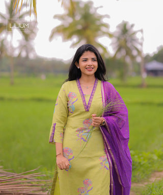 Elegant Muslin Silk Side-Open Kurta Set